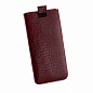 Красный кармашек из натуральной кожи с тиснением HTC 10 LifeStyle
