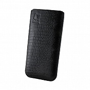 Черный варан кожаный карман xperia E3