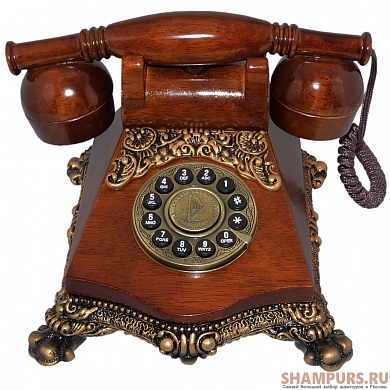 Ретро-телефон деревянный